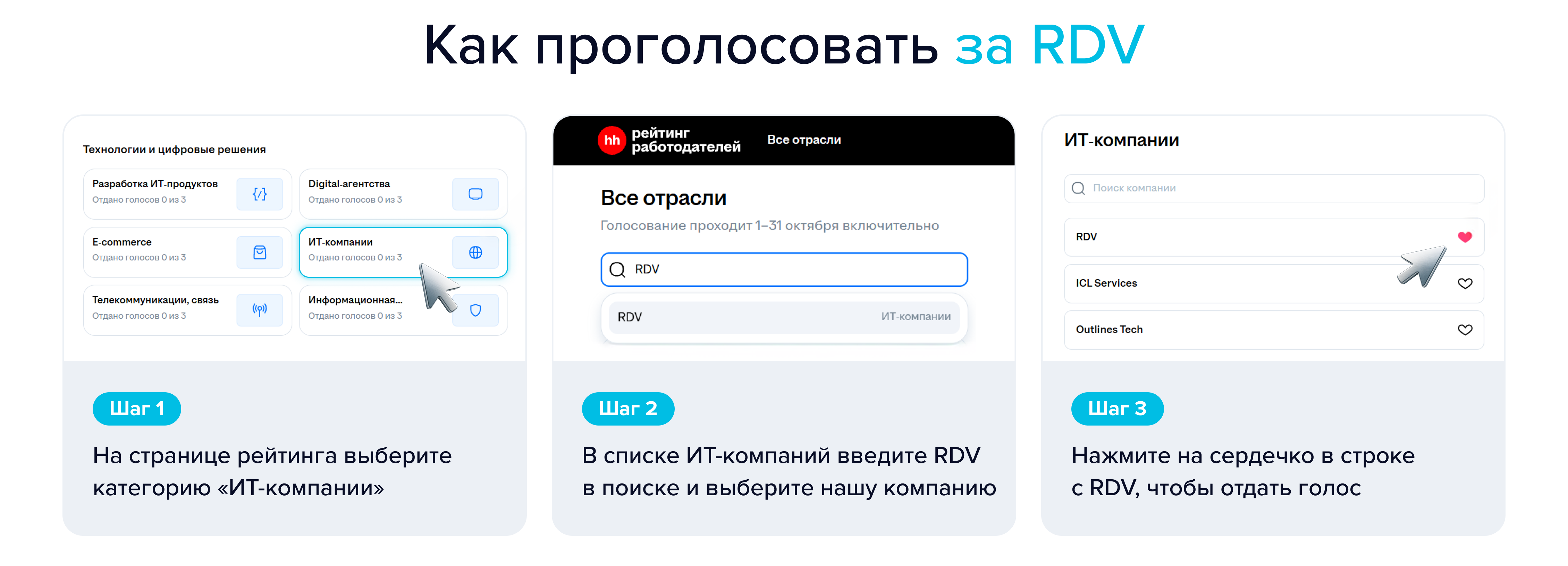 Как проголосовать за RDV 